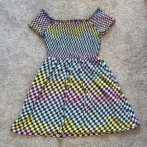 Pastel checkered dress